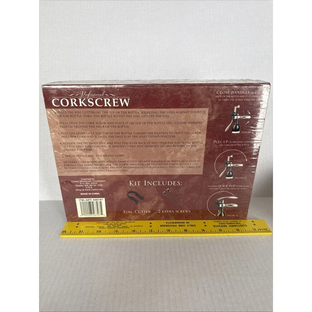 NEW Professional Corkscrew #656747 For Wine Bottles sealed Costco